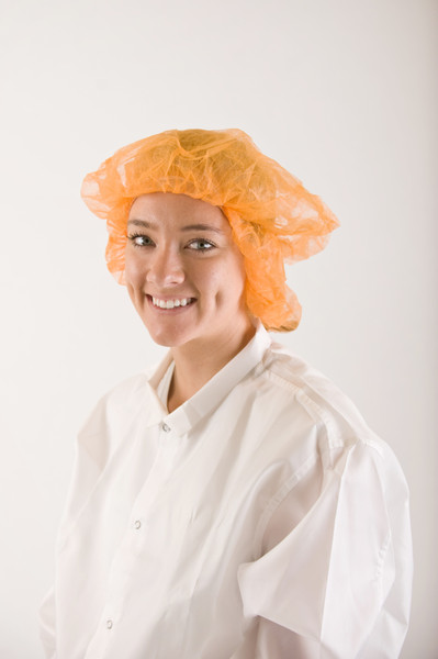 HALLOWEEN-AUTUMN BOUFFANT - Bouffant Caps; 21", Orange, Polypropylene, Cleanroom, 100/Bag - 10 Bags/Case, CT-NBC-210-O