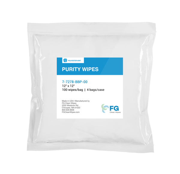 Cleanroom Wipes: ESD Carbon Lines, Polyester, Heavy Weight, 12" x 12", 100/bag- 4 Bags/Case,  LT-7278-1212-SALE