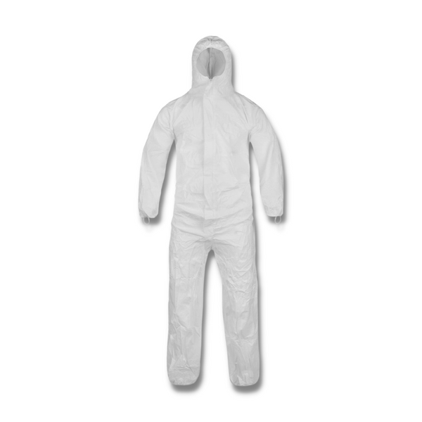 Disposable Cleanroom Coveralls: Attached Hood, Elastic Wrist/Ankle, SMS Material, Individually Packaged, 25/case, LA-SBC428CM