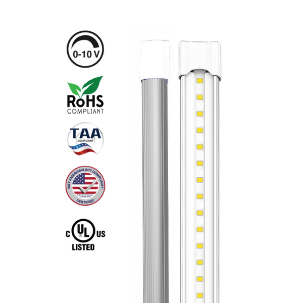 Cleanroom Yellow LED Lights:. T5 45.75" NBT LED, Clip Install, Blue Light Omitting, TL-17-T5-99-6-470-HO