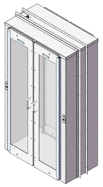 Double Door Pass Throughs, Stainless Steel, Floor Mounted, CAP-18FDD-SST-48Wx48Hx48D