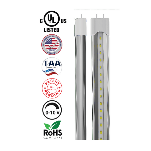 Cleanroom Yellow LED Lights:. 4' NBT LED, T8 Install, Blue Light Omitting, TL-17-4-99-6-470