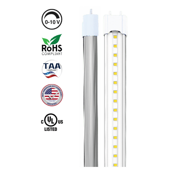 Cleanroom Yellow LED Lights:. 3' NBT LED, T8 Install, Blue Light Omitting, TL-17-3-99-6-470