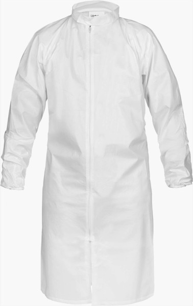 Cleanroom Frocks: Zipper Front, Elastic Wrists, Thumb Loops, SMS Material, Individually Packaged, Med-5XL, 30/Case, LA-SBC191CM