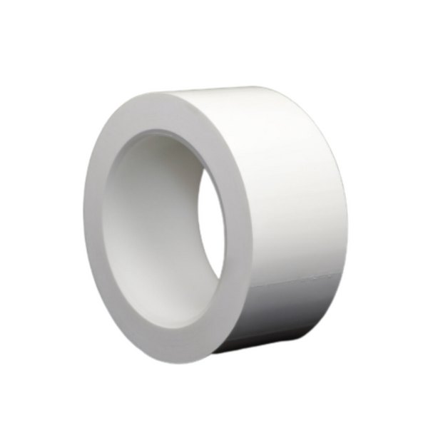 Cleanroom Tape:. Vinyl, Rubber Adhesive, Medium Tack, White, Price Per Roll, WW-CR-W