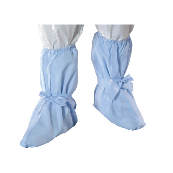 Cleanroom Boot Covers: Fluid Impervious, Non-Skid, Blue, Universal Size, 100 Pairs/Case, AP-BT-91412-B