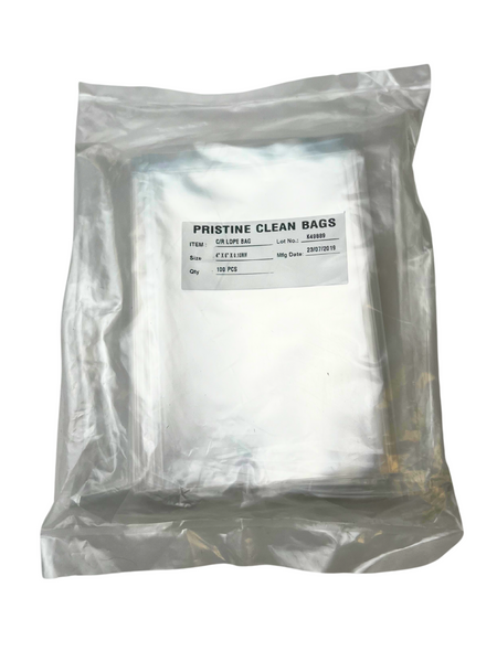 SALE  Cleanroom Bags; Clear Polyethylene, 2 mil, 4 x 6, 100/Pack, FC-10039-PACK