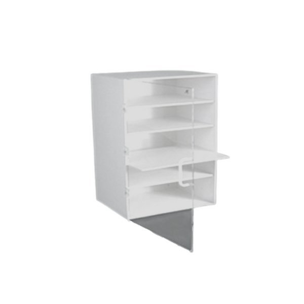 Acrylic Cabinets: 5 Shelves, 4 Removable Shelves, 15-3/4"W x 24"H x 12-1/2"D, AK-510