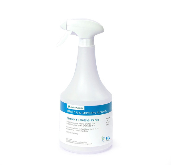 Sterile Alcohol:. 70% IPA, USP Grade, 32oz Trigger Spray, 12/Case, LT-LS7030VS-IPA-32B