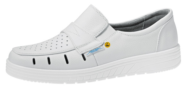 ESD Cleanroom Shoes:: Slip Resistant, Breathable, Unisex, White, Sizes: 36-47, AB-32300ESD