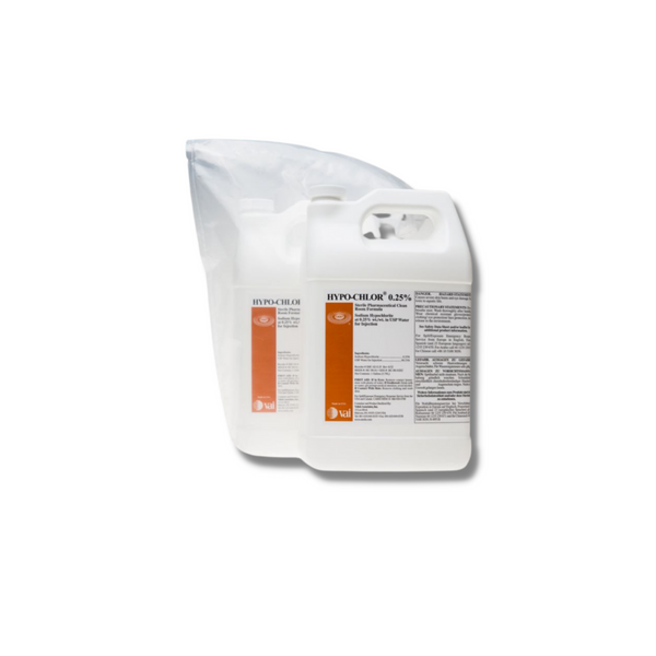 HYPO-CHLOR:. Sodium Hypochlorite, 0.25%, Gallon, Sterile, VA-SHC-02-0.25