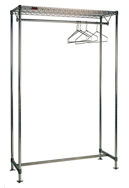 Gowning Racks: Hanger Tube, Chrome, Free Standing, EA-Cxxxx-GRT