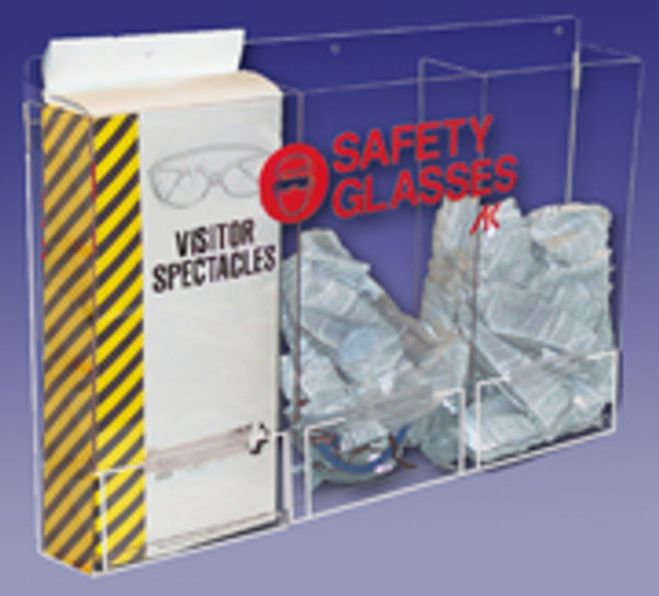 Safety Glass Dispensers, Triple, 24"W x 15"H x 4"D, AK-229-13