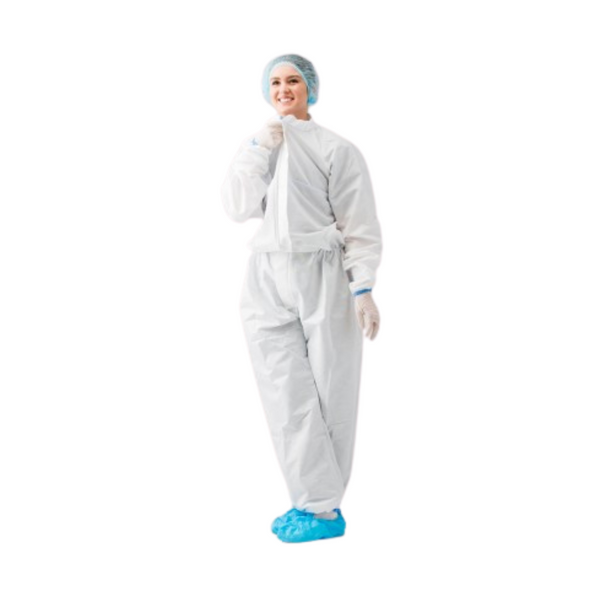 Sterile Coveralls:. Microporous, Elastic Wrists &amp; Ankles, ISO 5 Class 100, 25/Case, Small,  VA-1700P-E-S-17000-S