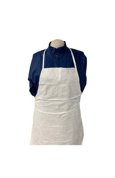 Tyvek Aprons: Resists Chemicals, Waterproof, 28" x 36", 100/Case, KS-AP-TVK1