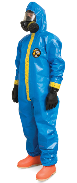 Kappler Zytron 100XP Coveralls:. Attached Hood, Elastic Wrist/Ankles, Stronger Holdout Properties, Blue, XS-4XL, 12/Case, KA-Z1S428XP