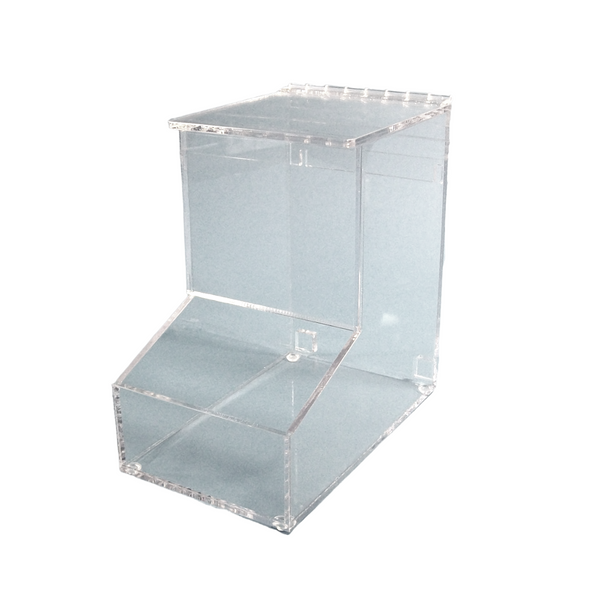 Bulk Dispensers with Front Tray, 6"W x 10"H x 10"D, 1 Compartment, SC-NM-610-PETG