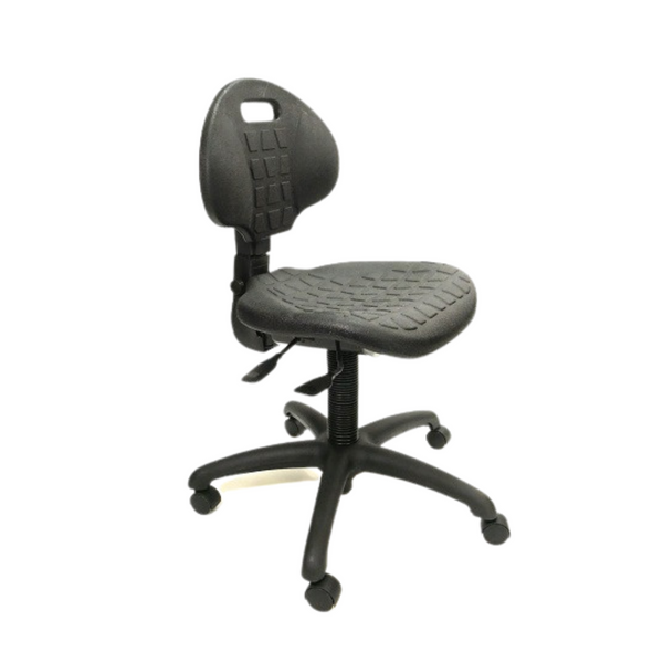 Polyurethane Chairs: 4 Heights, 2 Back Adjustments, Casters, Aluminum Polished Base, GK-P3000: