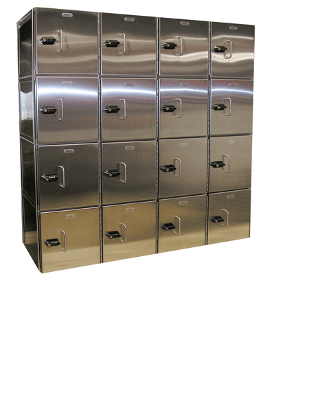 16 Compartment Pass Throughs, Stainless Steel, 10x10x12, CAP-18WSP-SST-16C-10Wx10Hx17D