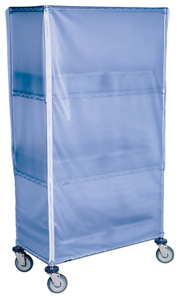 ESD Cart Covers:. Static Dissipative, Translucent Blue, Zippers, 74"H, AR-20509