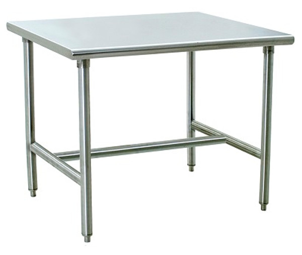 DISCONTINTUED Electropolished Tables: 304 Stainless Steel, "H" Frame, 35”H, Cleanroom Packaged, EA-SEPT-H