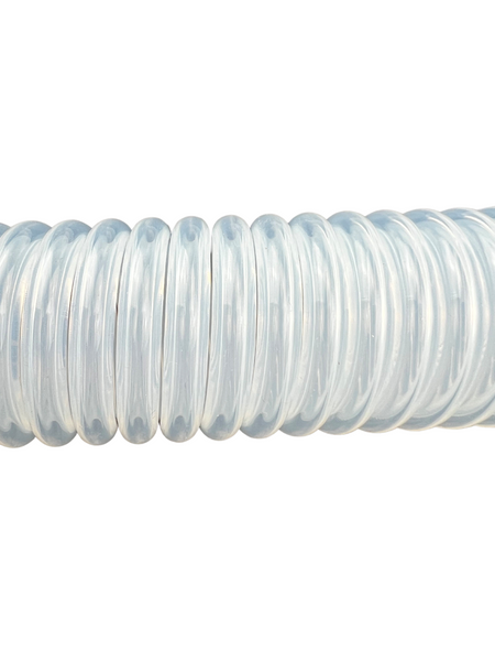 Hose Assembly for Nitrogen Spray Guns: ¼” FEP Coiled Hose, J44 PTFE Fittings, TA-C4-FEP-MCF44