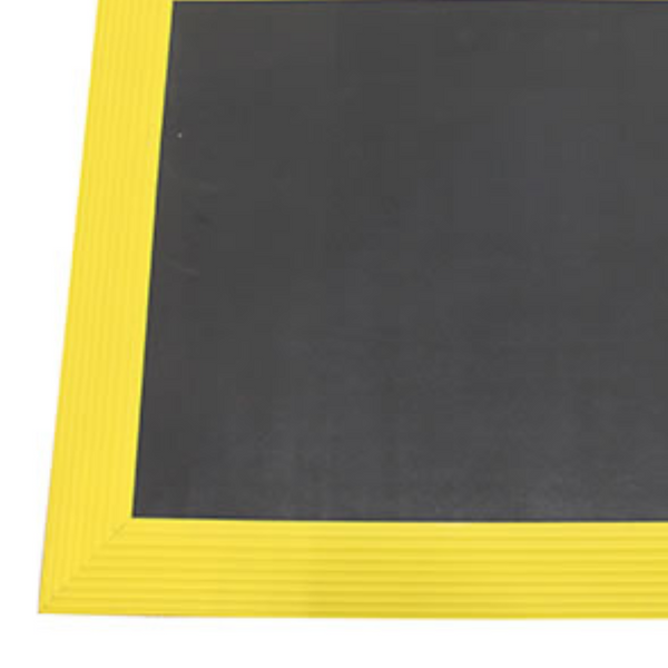 Anti Fatigue Mats:: Bubble Down, Foamed Polyurethane, Yellow Trim, EO-BD-YBV-02