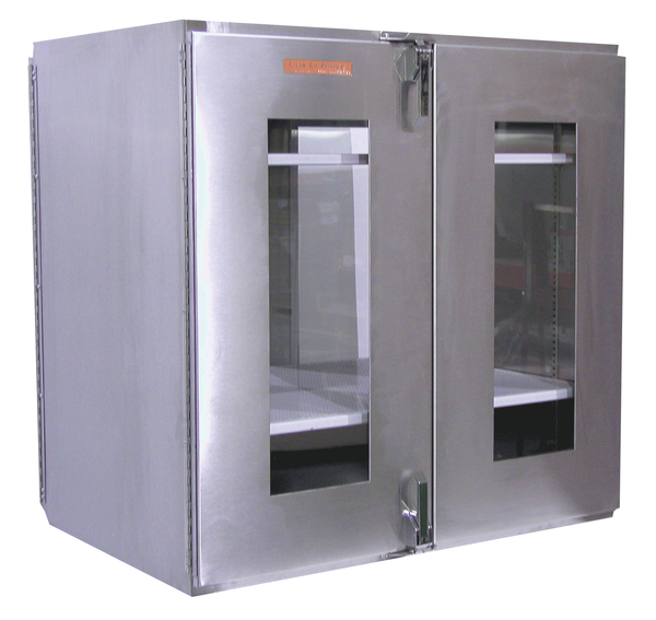 Double Door Pass Throughs, Side By Side, Stainless Steel, 18x24x18, Vertical Doors, CAP-18WSP-SST-2C-18Wx24Hx18D