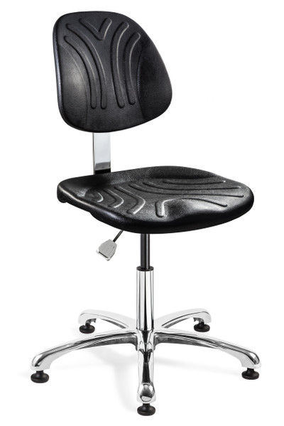 Lab Chairs, Polyurethane, Seat Height Option, Control Options, Polished Aluminum Base, Mushroom Glides, BV-7000-D: