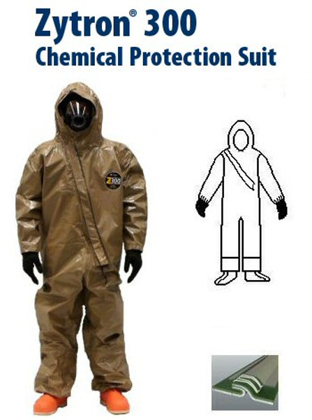 Kappler Zytron 300 Suits:. NFPA Certified Coveralls, Guardian Butyl Gloves, 6/Case, XS-4XL, KA-Z3H427-92