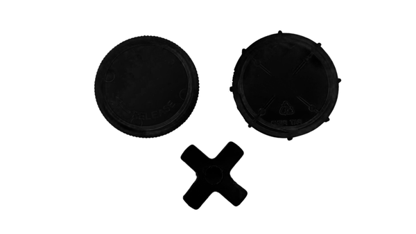 ESD Coin Wafer Shippers:: Fits 1" (25mm) Wafer, Black Polypropylene, Sold in Pack of 10, RT-eWB0091-ASSY-2