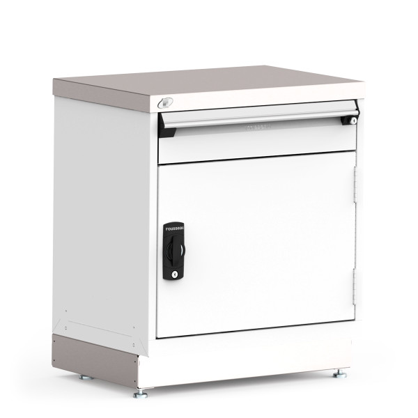 Stationary Cabinets; 30"W x 21"D x 34"H, 1 Drawer, Heavy-Duty 16 Gauge Construction, RU-R5XDD-3010