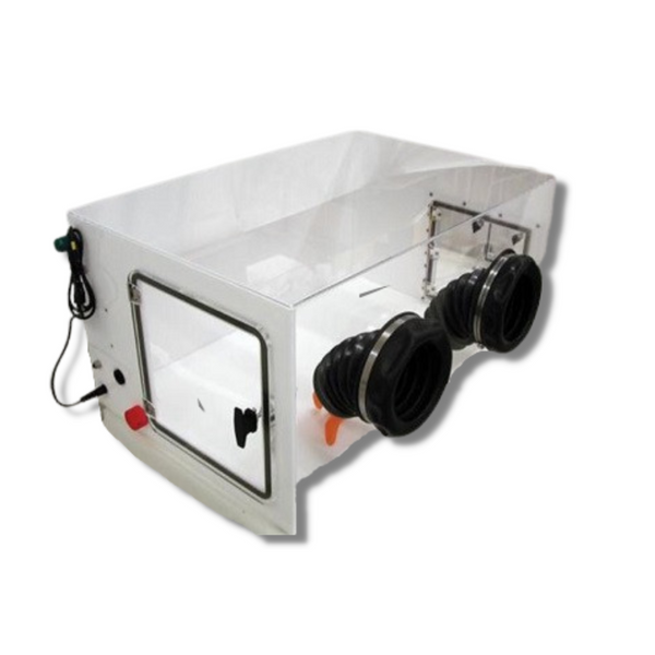 Humidity Control Chambers, Midsize Glove Box, Bench Top, 9 Cubic Feet, 8" Ports with Gloves, 12" x 12" Door Access Opening, ET-5506