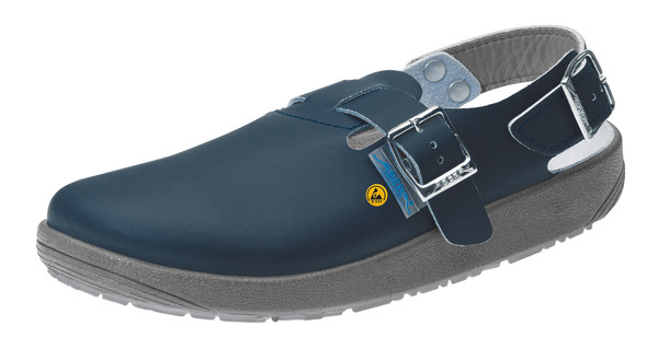 DISCONTINUED ESD Cleanroom Shoes, Slip On, Slip Resistant, Unisex, Navy Blue, AB-5150ESD