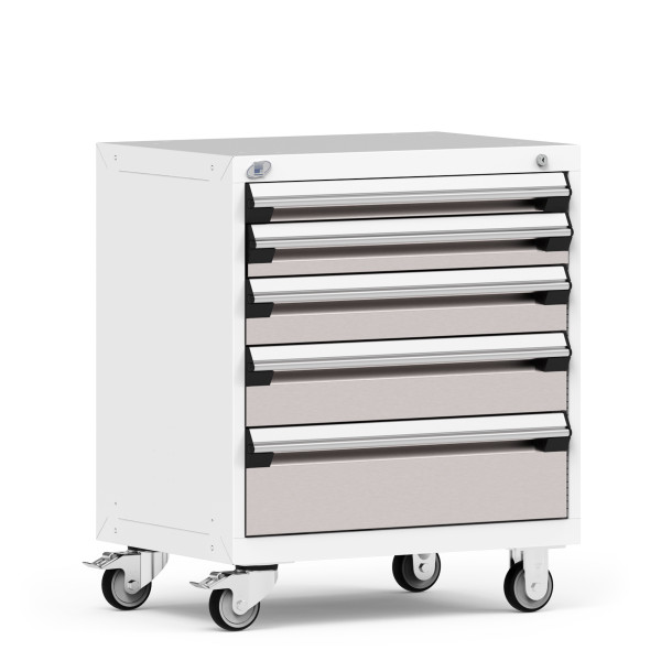 Mobile Cabinets; 30"W x 21"D x 35 1/8"H, 5 Drawers, 4" Swivel Casters, RU-R5XDD-3006S