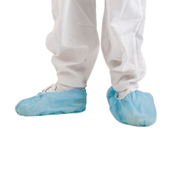 Shoe Covers:: Polypropylene, Non Skid, Large, 16", Light Blue, 150 Pairs/Case  CY-TI-514673-L