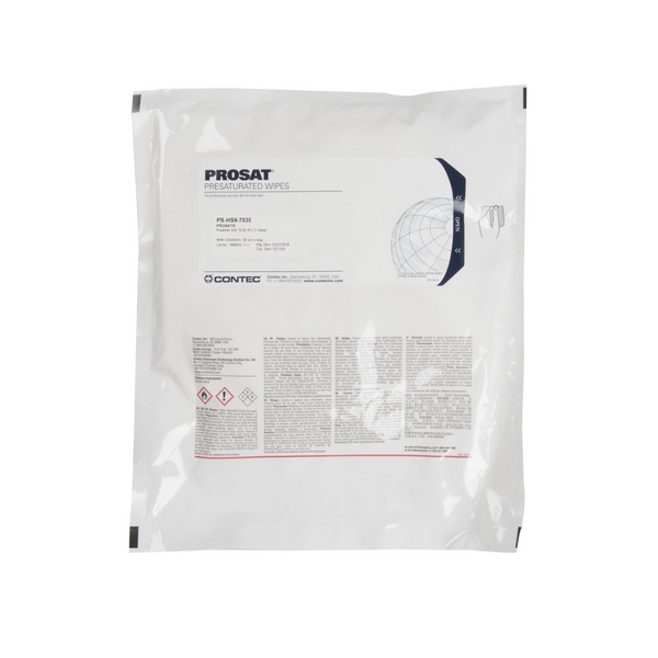 Pre-Saturated IPA Wipe, Polyester, 70/30 Blend, 9" X 9", ISO Class 3 or 4  CO-PS-HS9-7030