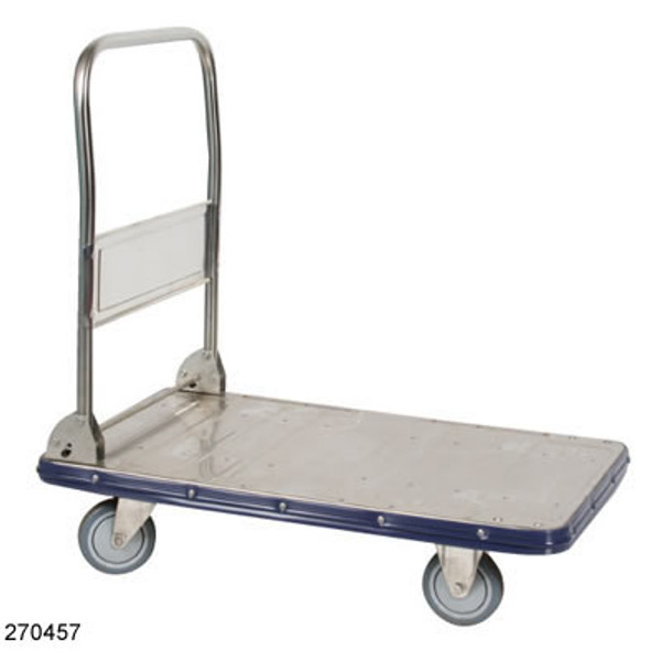 Folding Handle Carts; Stainless Steel, 19"x 29", Capacity 440 lbs., WE-270457