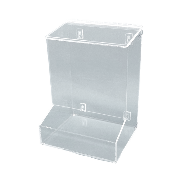 Bulk Dispensers with Front Tray, 12"W x 16"H x 10"D, 1 Compartment, Optional Lid, SC-EPD-1100-PETG