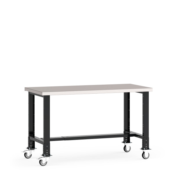 Work Bench; 72"W x 30"D x 34 7/8"H, Stainless Steel Top, Open Leg with Stringer, RU-WSA6035