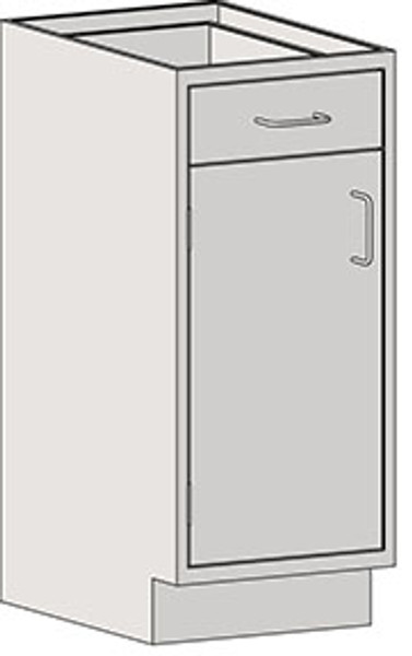 Casework Base Unit with Door/Drawer Combination: One Drawer, Left Swinging Door, EA-SSC-HDDLT6