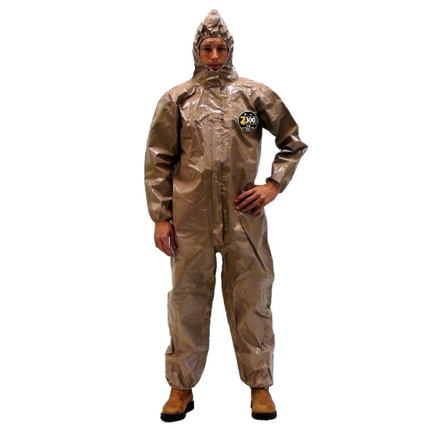 Kappler Zytron 300 Coveralls:. CE Certified Type 3, Attached Hood, Respirator Fit Closure, Elastic Wrists/Ankles/Face Opening, Heat Sealed Taped Seams, S-5XL, 6/Case