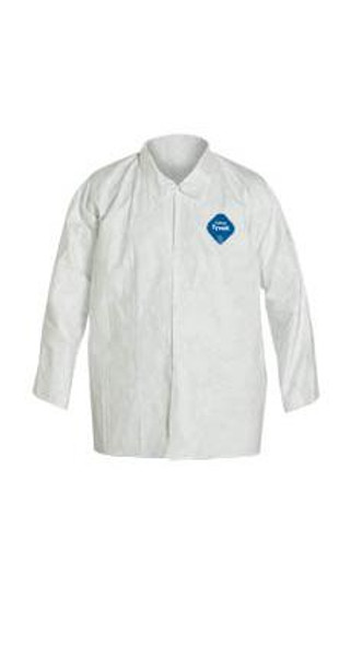 DuPont Tyvek Shirts: Long Sleeves, Snap Front, Open Wrists, 50/case, S-7XL, DU-TY303SWHxx005000