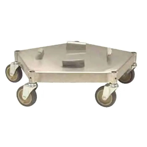 Trash Receptacle Dolly, ESD, Industrial Aluminum Construction, TT-WBASDM