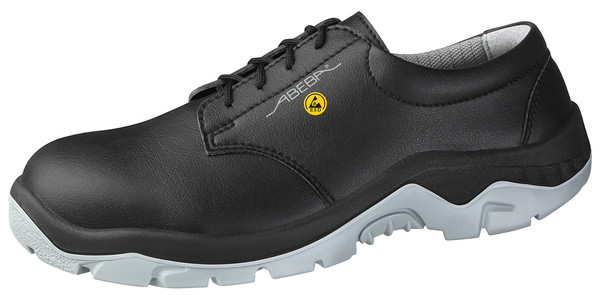 Cleanroom ESD Safety Shoes:. Steel Toe, Microfiber, Washable, Black, Unisex, Sizes: 36-48,  AB-32136