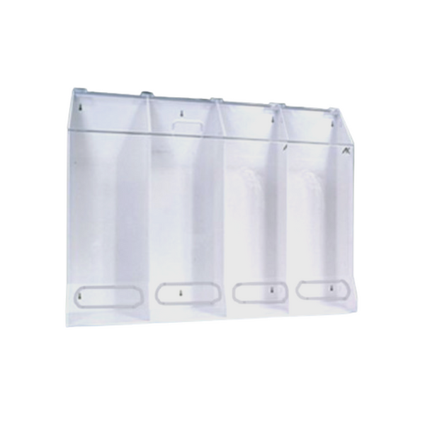 Multi Purpose Dispensers, 4 Compartment, XXL, Clear/White, 40"W x 30"H x 10"D, AK-JN4-C