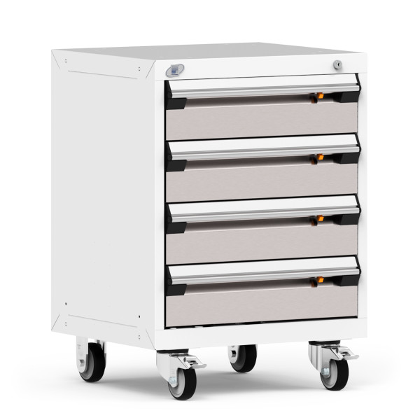 Mobile Cabinets; 24"W x 21"D x 33 1/8"H, 4 Drawers, 4" Swivel Casters, RU-R5XCD-2806S