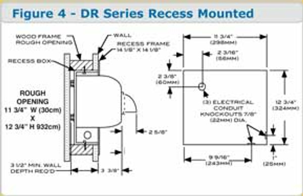 Recess Kit For Hand Dryers, AM-ADA-RK