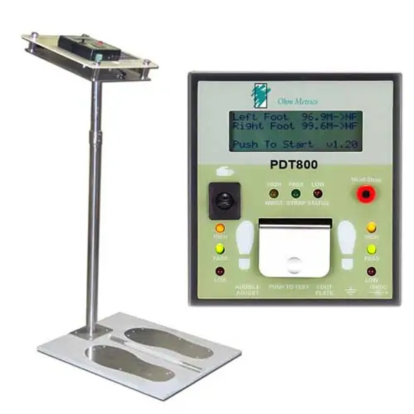 Near -Fail” Combo Wrist Strap and Footwear Testing Stations;. TT-PDT800