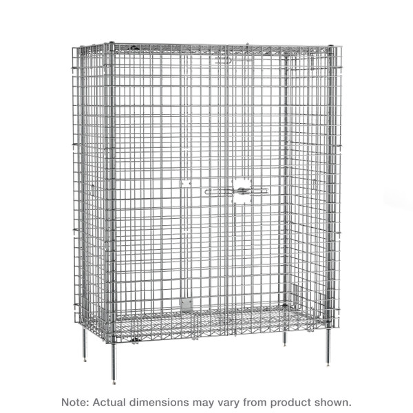 Stationary Security Carts, Super Erecta Shelf, Chrome, 2 Intermediate Shelves, IM-SECxxC